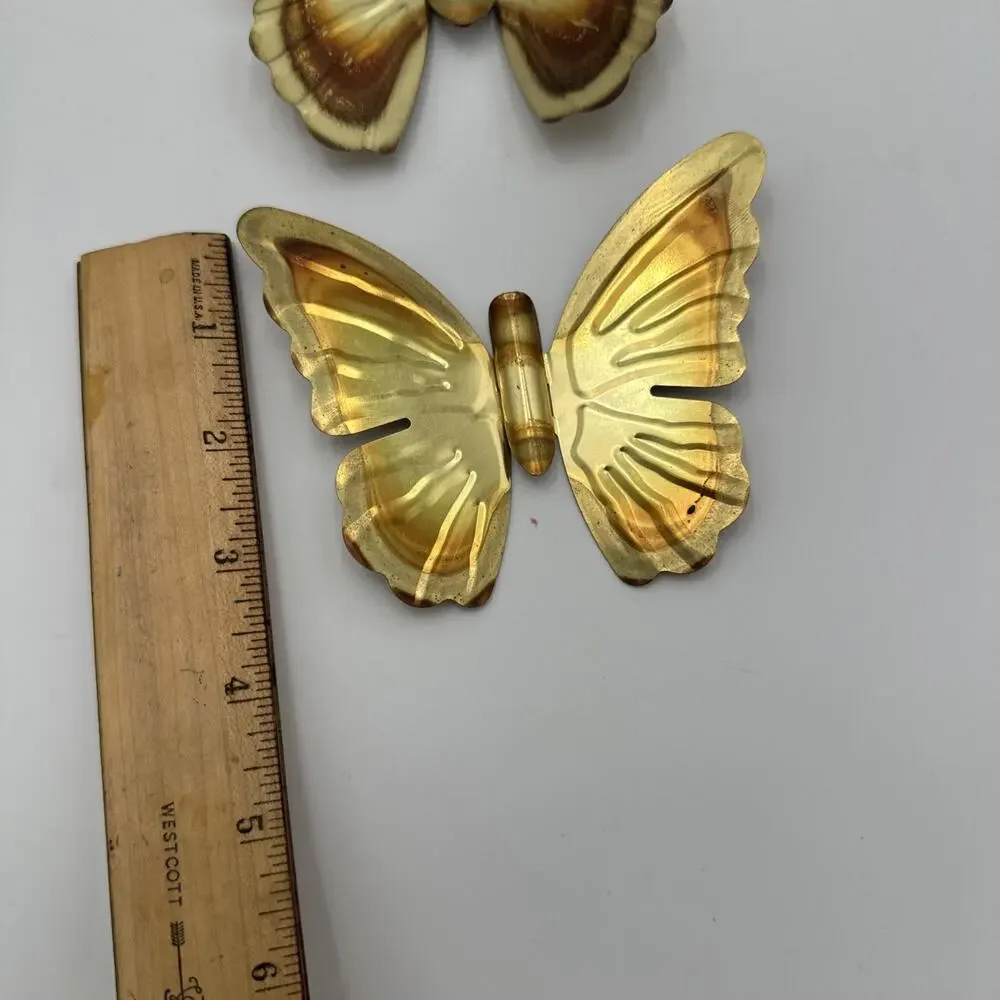 3- Home Interior Metal Butterfly Vintage Wall Hanging MCM